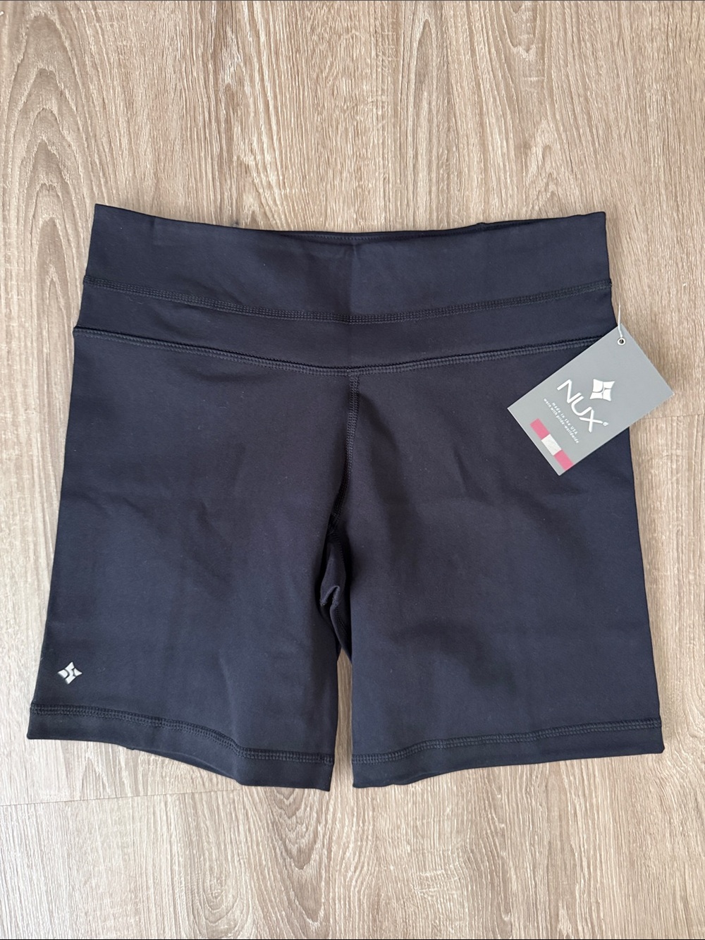 NUX Black High-Rise Bike Shorts